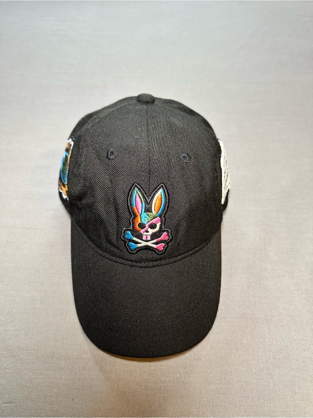 Psycho Bunny Black Hat with patchwork rare